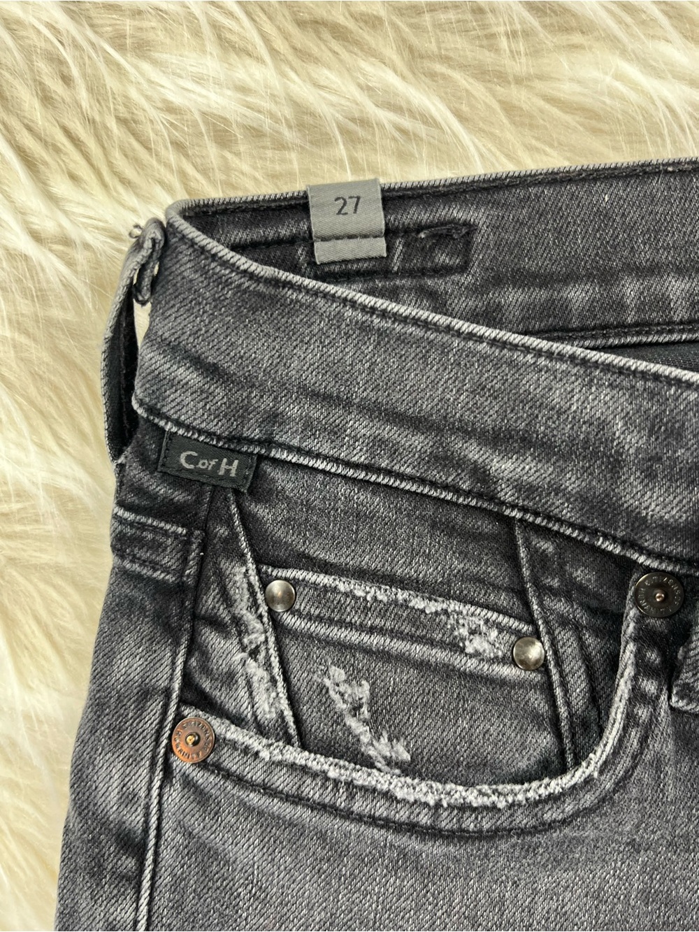 Citizens of Humanity Rocket Jeans Women's 27x30 Mid Rise Skinny Black - Picture 3 of 8